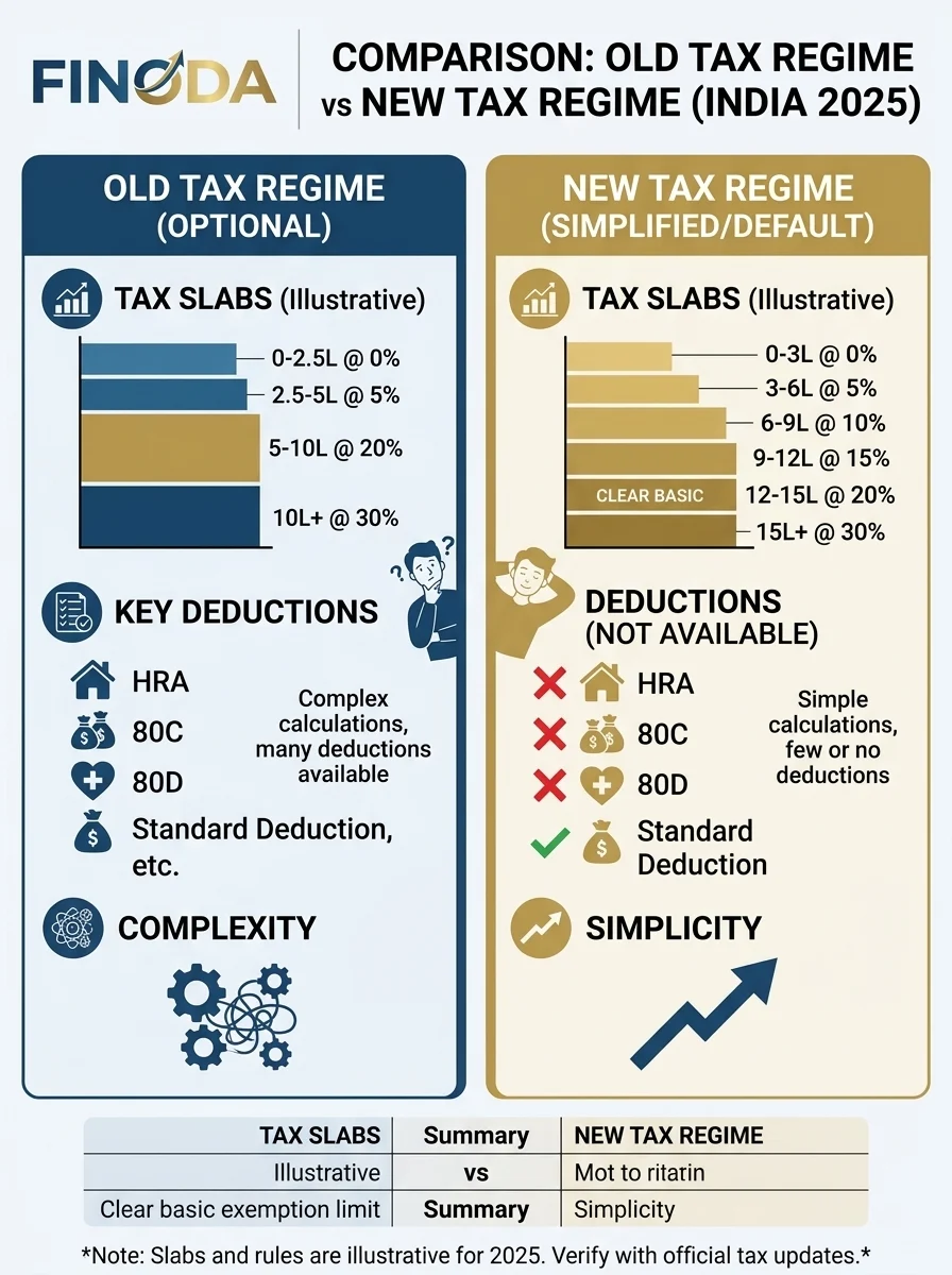 Old vs new tax regime India 2026 comparison salaried employee which is better