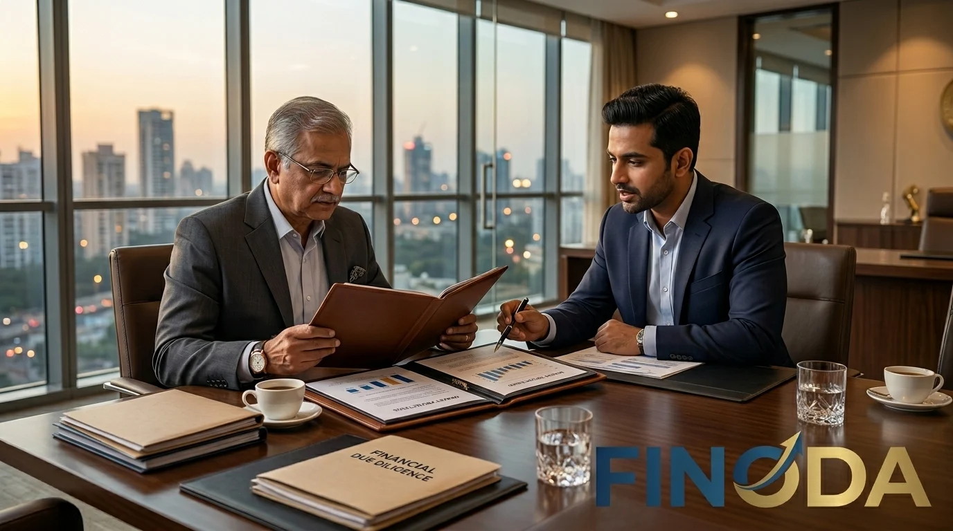 Pre-IPO investment India — Finoda advisor with HNI investor reviewing pre-listing shares