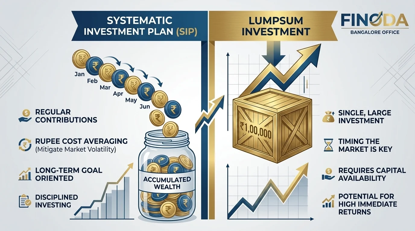 SIP vs Lumpsum comparison India 2026 | Finoda